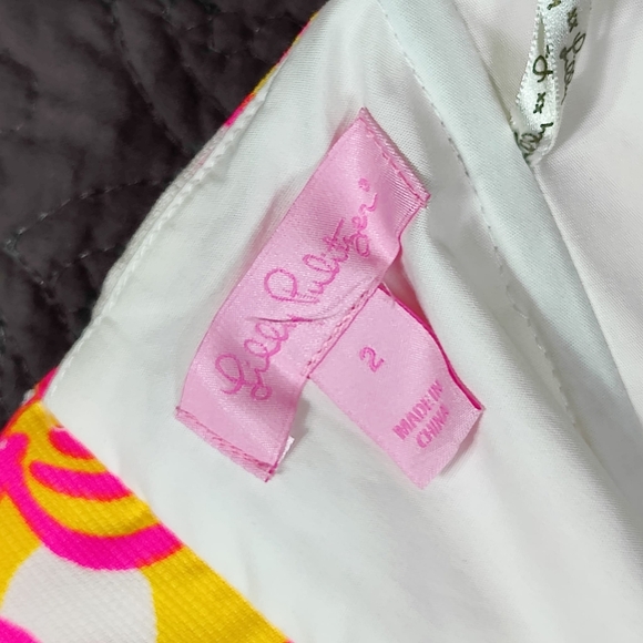 Lilly Pulitzer Tensy Dress Strapless Sea  & Be Seen Mini Size 2 Resortwear - Picture 10 of 15